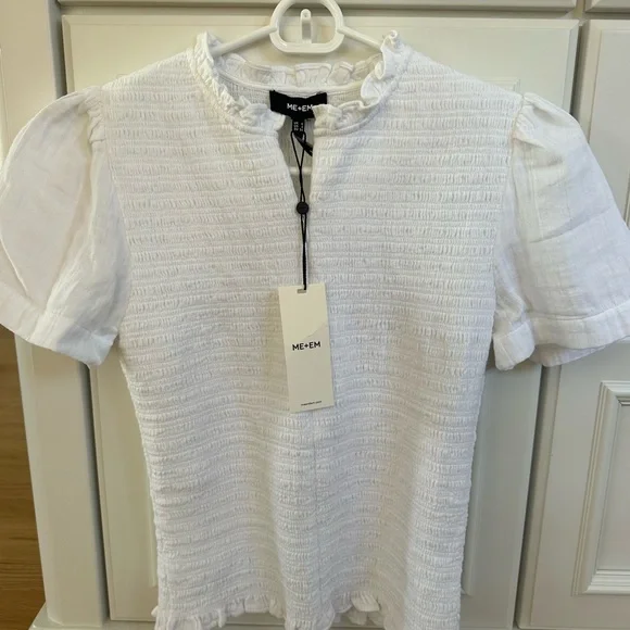 ME+EM cheesecloth shirred top - Picture 3 of 5